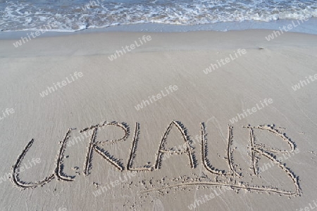 Urlaub in Sand geschrieben