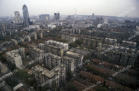 the city centre of Wuhan in the province of Hubei in china in east asia. 