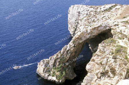 The Ghar Hasan Cave at the eastcoast of Malta in Europe.