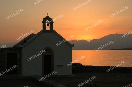 Kapelle auf Kreta, Sonnenaufgang