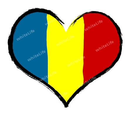 Romania - The beloved country as a symbolic representation as heart - Das geliebte Land als symbolische Darstellung als Herz