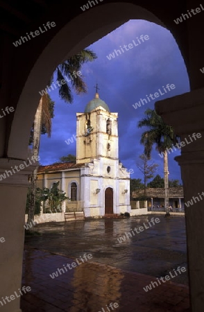 the church in the village of Vinales on Cuba in the caribbean sea.