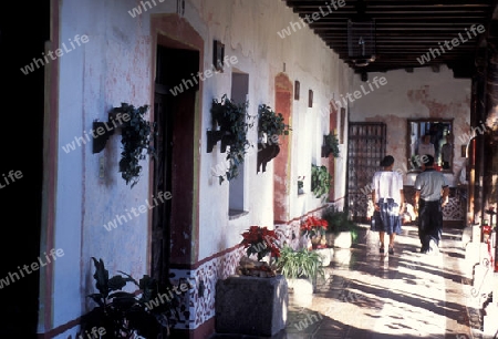  the old town in the city of Antigua in Guatemala in central America.   
