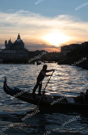 Venedig - Silhouette den Gondolier