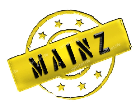 MAINZ - Zeichen / Symbol im Retro Stil fuer Praesentationen, Prospekte, Internet, ...