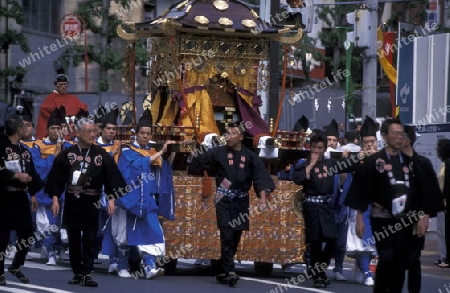 one of the big Festival in the Asakusa Senso Ji Tempel in the city centre of Tokyo in Japan in Asia,



