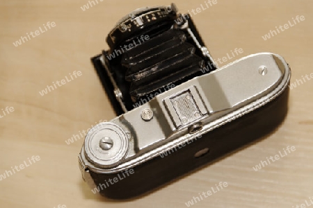 closeup of an retro photocamera