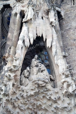 Fassaden Fragment der Sagrada Familia, Barcelona