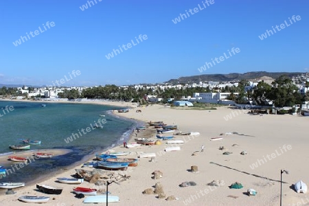 Tunesien, Fischerboote am Strand