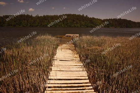 a smal lake near the city of Vilnius and the Baltic State of Lithuania,  