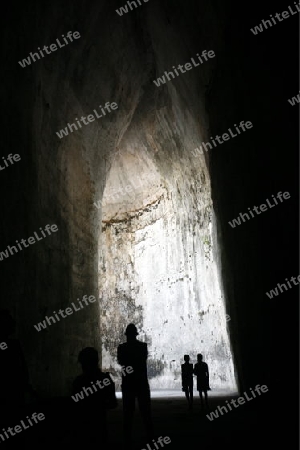 the Grotta dei Cordari near the town of Siracusa in Sicily in south Italy in Europe.