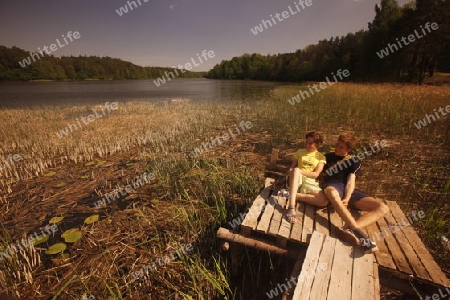 a smal lake near the city of Vilnius and the Baltic State of Lithuania,  