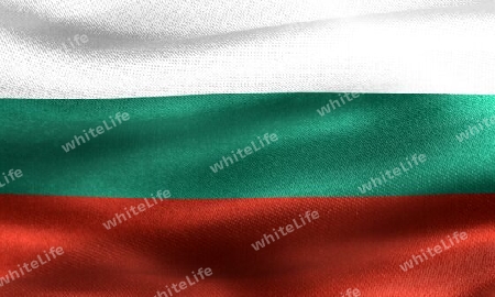 Bulgaria flag - realistic waving fabric flag