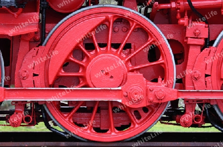 Antriebsrad einer Dampflokomotive