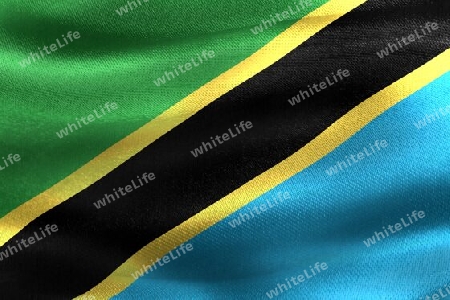 3D-Illustration of a Tanzania flag - realistic waving fabric flag.