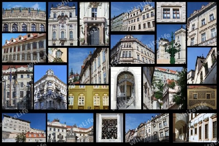 Prag Architektur Collage