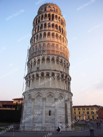 Schiefer Turm von Pisa im Abendlicht