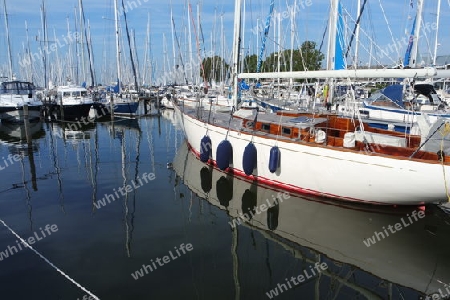 Yachthafen in Hindeloopen. Friesland, Niederlande