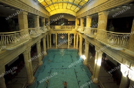 Das Gellert Bad im Gellert Palace Hotel  in Budapest der Hauptstadt von Ungarn in Osteuropa..