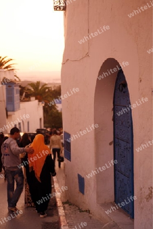 Afrika, Tunesien, Tunis, Sidi Bou Said, Altstadt, 
