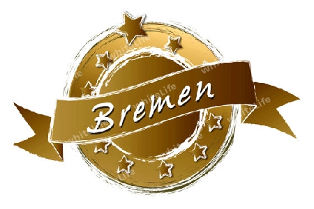 BREMEN - Banner, Logo, Symbol im Royal Grunge Style fuer Praesentationen, Flyer, Prospekte, Internet,...