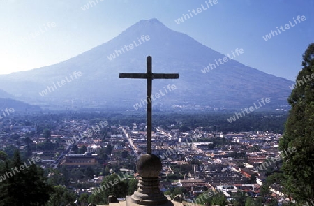 the Volcano Acatenango near the town of Antigua in Guatemala in central America.   