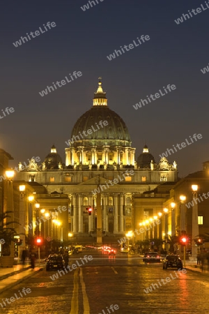 Rom - hl. Peterskirche - Basilika durch die Nacht