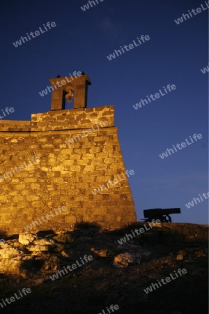 The Castillo de San Jose of the City of Arrecife on the Island of Lanzarote on the Canary Islands of Spain in the Atlantic Ocean. on the Island of Lanzarote on the Canary Islands of Spain in the Atlantic Ocean.
