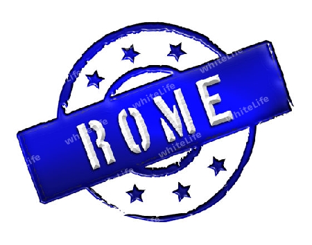 Sign and stamp for your presentation, for websites and many more named Rome