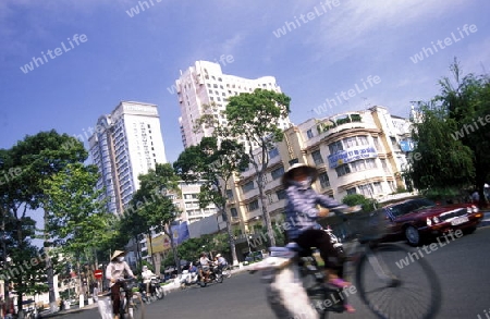Asien, Vietnam, Mekong Delta, Cantho
Die Le Loi Strasse in der Stadt Ho Chi Minh City oder Saigon in Sued Vietnam.    





