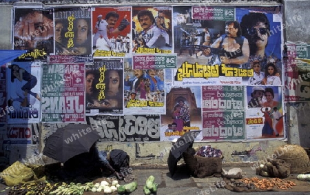 a wall with promotion of Bollywood Produktions in the city of Madras in India.