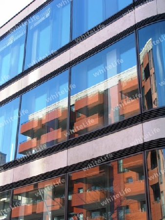 Glasfassade in der HafenCity