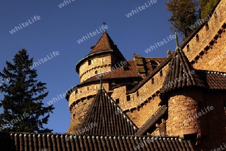 the Fort  Haut-Koenigsbourg near the village of Selestat  in the province of Alsace in France in Europe