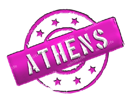 Sign and stamp for your presentation, for websites and many more named Athens