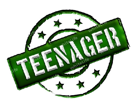 Teenager - Zeichen, Symbol im Retro Stil fuer Praesentationen, Prospekte, Internet, ...