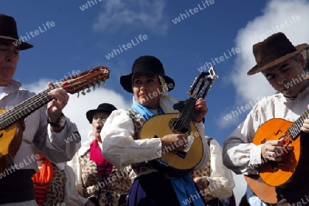 The traditional springfestival in the mountain Village of  Tejeda in the centre of the Canary Island of Spain in the Atlantic ocean.