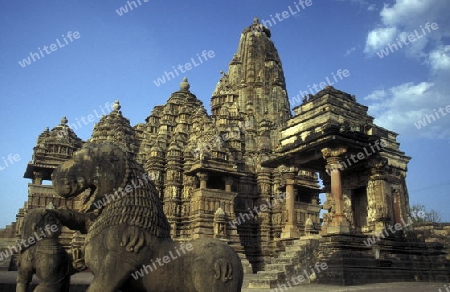 The Temple of Khajuraho in the province of Uttar Pradesh in India.