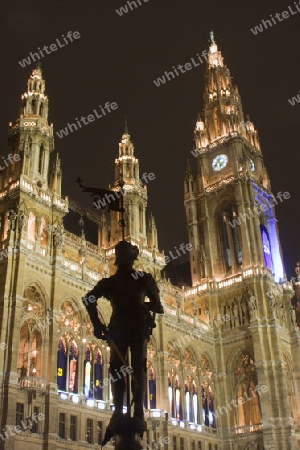 Wien - Rathaus und Ritter druch die Nacht
