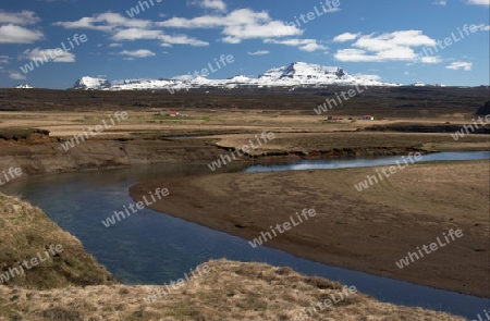 Flusslauf in Island