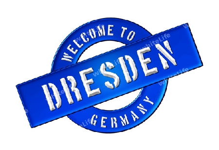 Illustration of WELCOME TO DRESDEN as Banner for your presentation, website, inviting...