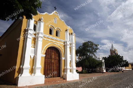 Amerika, Suedamerika, Venezuela, CoroDie Kirche Iglesia de San Clemente in der Altstadt der Kolonialstadt Coro im Nordwesten von Venezuela