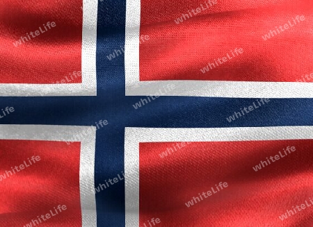 Norway flag - realistic waving fabric flag