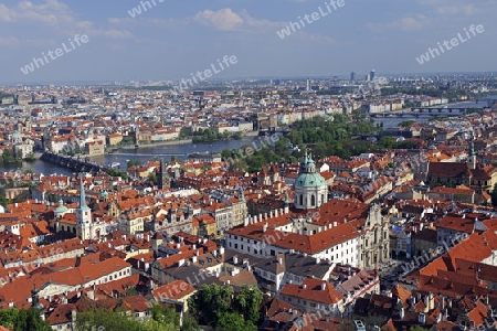 Blick ueber die Altstadt vom Prag,  UNESCO-Weltkulturerbe, Tschechien, Tschechische Republik, Europa