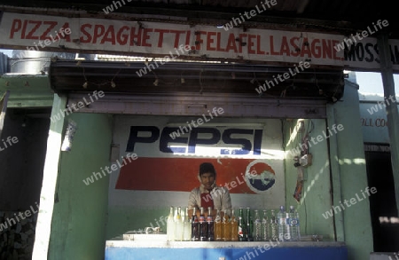 a Pepsi Shop in the city of Pushkar in the province of Rajasthan in India.