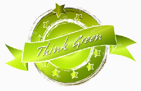 Illustration of a sustainable green thinking as sketched banner