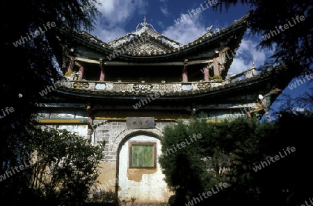 a chinese temple in the city of yichang near the three gorges dam project in the province of hubei in china.