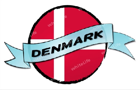 DENMARK - your country shown as illustrated banner for your presentation or as button...