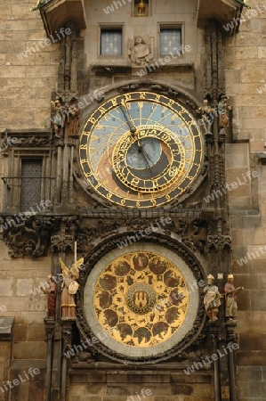 Astronomische Uhr m Altst?dter Rathaus in Prag