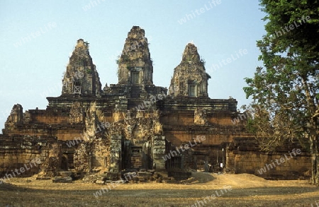 the Pre Rup temple in Angkor at the town of siem riep in cambodia in southeastasia. 