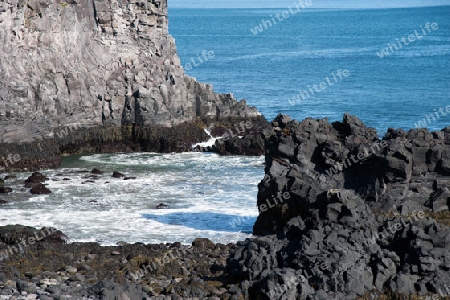 Der Westen Islands, Blick auf den Lavastrand bei Arnastapi, am westlichen Ende der Halbinsel Sn?fellsnes